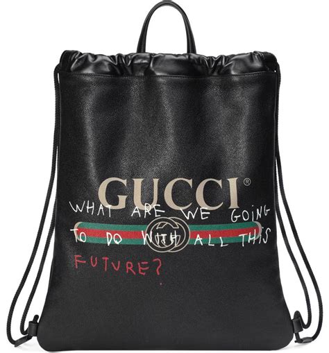 gucci drawstring backpack replica|gucci small backpack price.